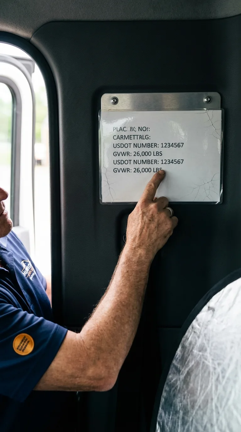 USDOT licensing placard verification in Laurys Station